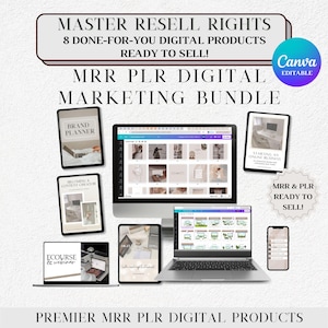 MRR PLR Digital Products Bundle Done for You Passive Income Private Label Rights Master Resell Rights PLR Bundle mrr plr Digital Marketing