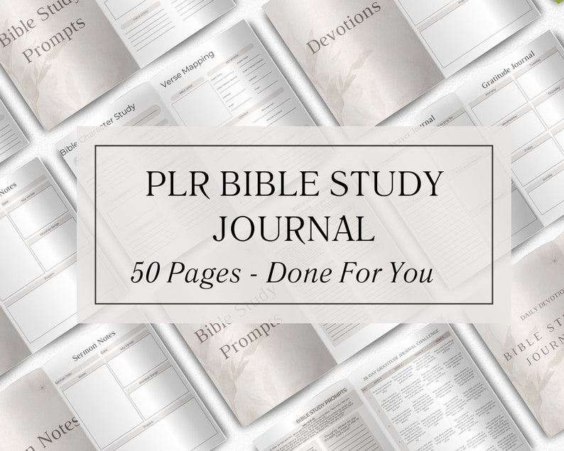 Puede incluir: Un diario de estudio b&iacute;blico imprimible de 50 p&aacute;ginas. El diario incluye secciones para notas, mapeo de vers&iacute;culos, notas de sermones, devociones y un diario de gratitud. El diario est&aacute; dise&ntilde;ado para ayudar a las personas a estudiar la Biblia y crecer en su fe.