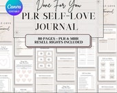 PLR Resell Self Love Journal Commercial Use Digital and Printable Canva Editable Template, Self Care Journal, Self Love Planner, Self-Love