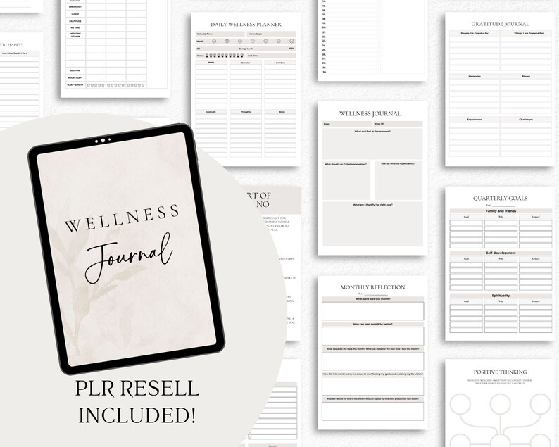 PLR Resell Wellness Journal PLR Digital Product Mindfulness Journal ...