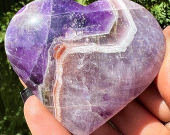 High Quality Dream Amethyst Puffy Heart - Third Eye Chakra