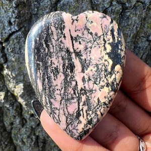 Rhodonite Worry Heart - Brazil - Heart Chakra