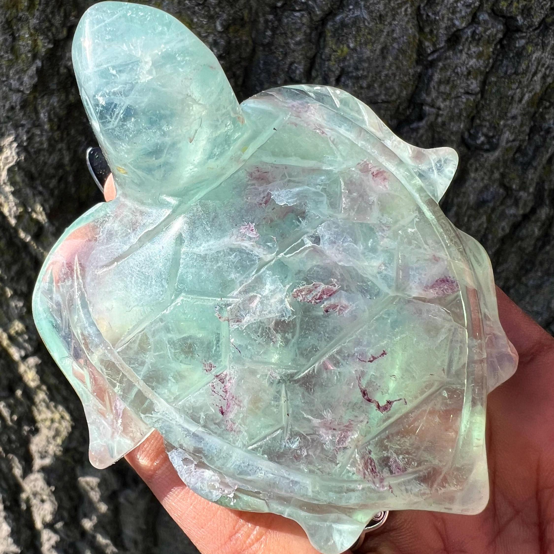 Rainbow Candy Fluorite Sea Turtle