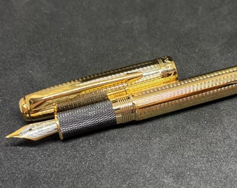 Jinhao Golden Plated Fountain Pen – Medium Nib, Gift