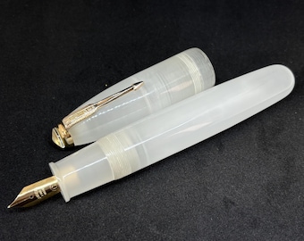 Pluma estilográfica Guider Super Zimbo vintage / Rara pluma de carga por gotero con detalles dorados / De colección
