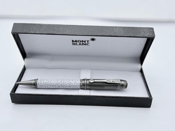Casual Montblanc White Black Ballpoint Pen Black Refill Comes With