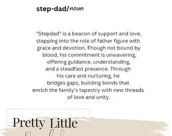 Step-Dad Wall Art, Step-Dad Print, Fathers Day, Dad