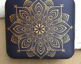 Clutch met gele yantra-print, excentrieke clutch bag, cadeau voor een metgezel, cadeaus voor haar, bruidsmeisje, alledaagse tas