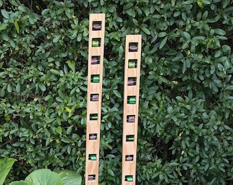 Tuindecoratie kleurrijke tuinplug HOUT voor tuin tuindecoratie houten decoratie • handgemaakt in Duitsland Stele (glas wintervast 100 cm)