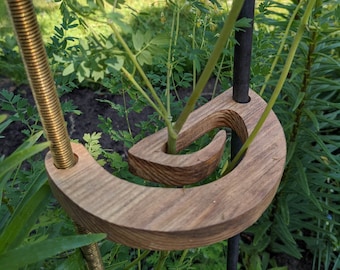 Blumenhalter Rankhilfe HOLZ fr Pflanzstab, dekorative Staudenhalter Rank  als Garten Deko