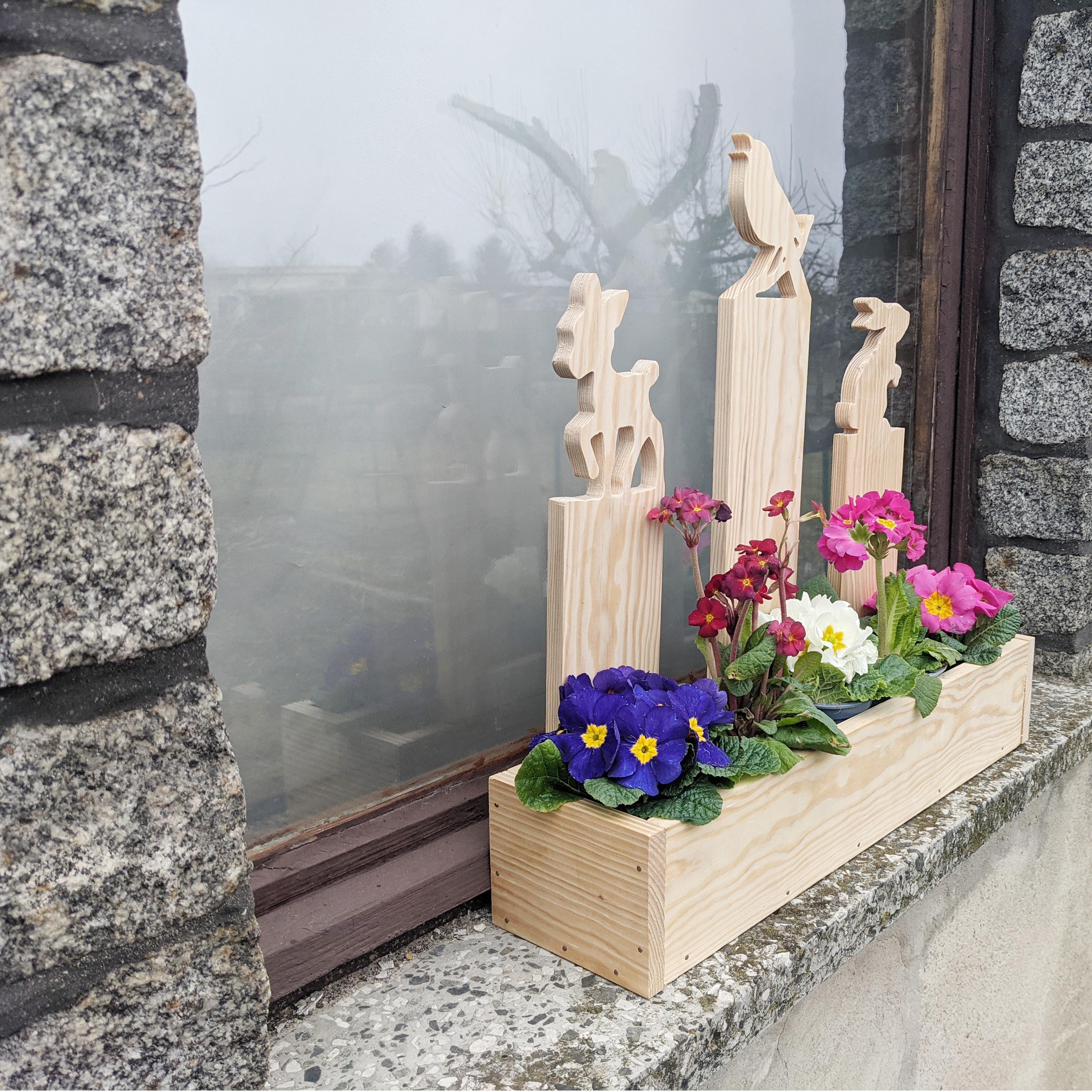 Blumenkasten aus Holz Balkonkasten - Pflanzkasten fr Fensterbank, Terrasse  oder Balkon als personalisierte Geschenk - Etsy.de