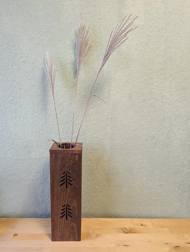 holzvase vase weichnachten tanne