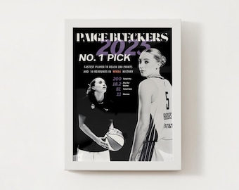 Paige Bueckers WNBA Aesthetic Poster