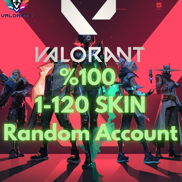 Valorant Random Account with 1-120+ Skins