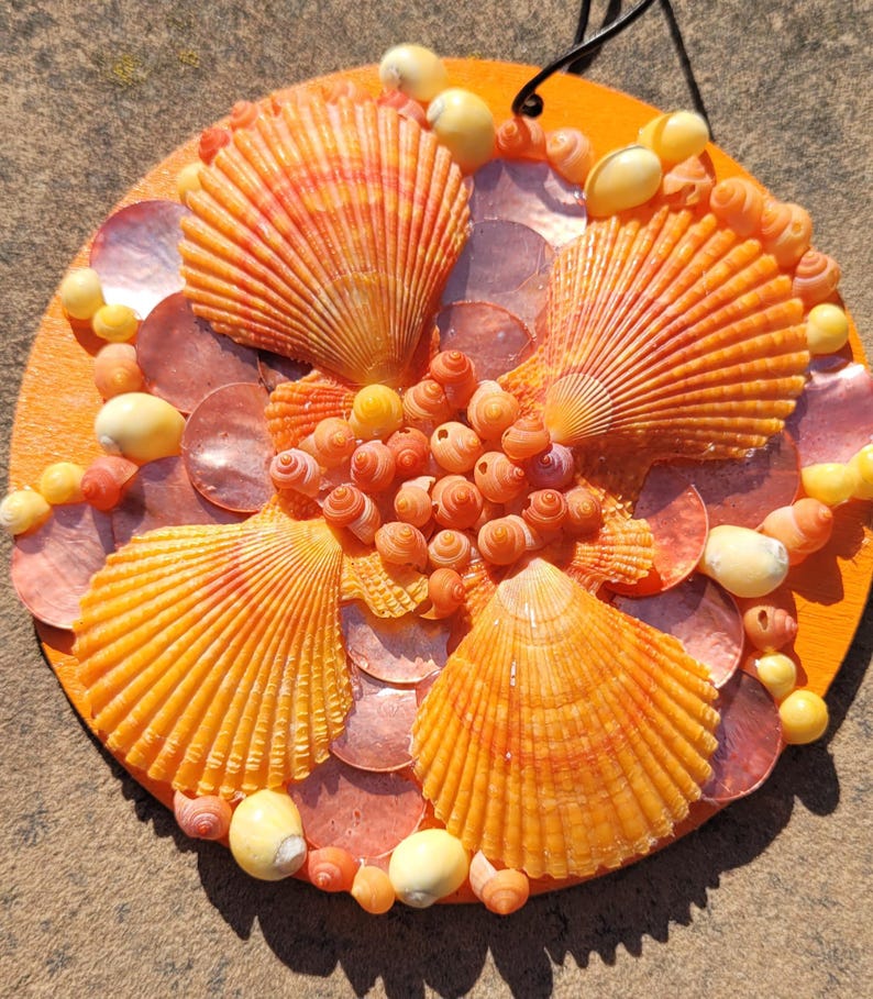Rainbow Seashell Mosaic Altar Decor - ORANGE - Etsy