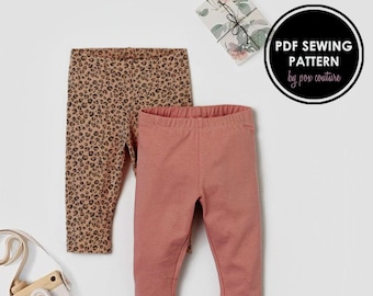 Baby Legging - PDF Schnittmuster, einfach & schnell, Baby Kleinkind und Kinder Leggings