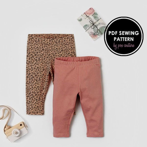 Baby Legging - PDF Sewing Pattern, Easy & Quick, Baby Toddler and kids leggings