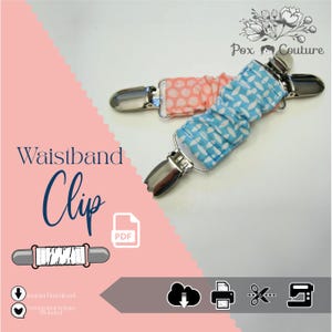 Elastic Waistband Suspender Clips - PDF PATTERN and Instructions