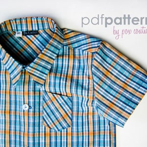 Kids Summer Shirt - PDF PATTERN and Instructions 18m-6