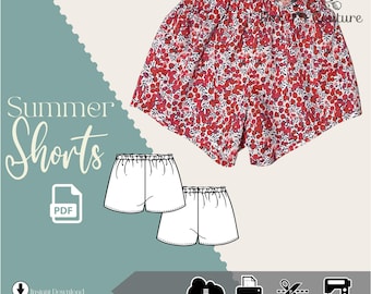 Summer Shorts - PDF Sewing Pattern