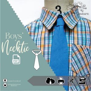 Skinny Necktie - PDF PATTERN and Instructions : Ages 3-8