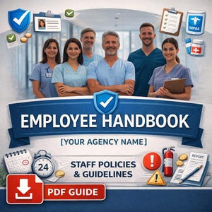 Home Care Employee Handbook PDF | Non-Medical Staff Policies (Digital Download)