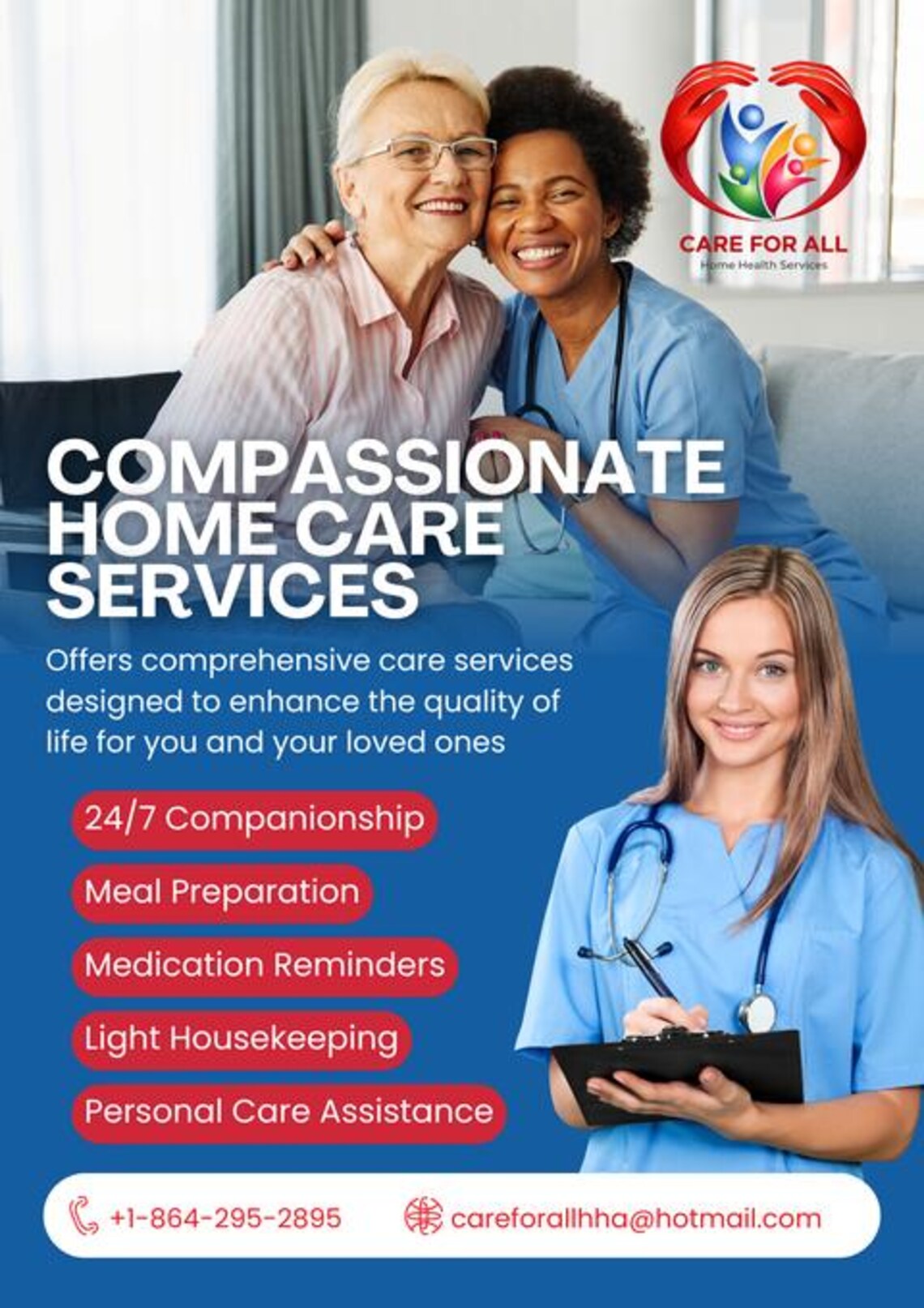 Editable Home Care Flyer Bundle, Senior Care Marketing Kit, Canva ...