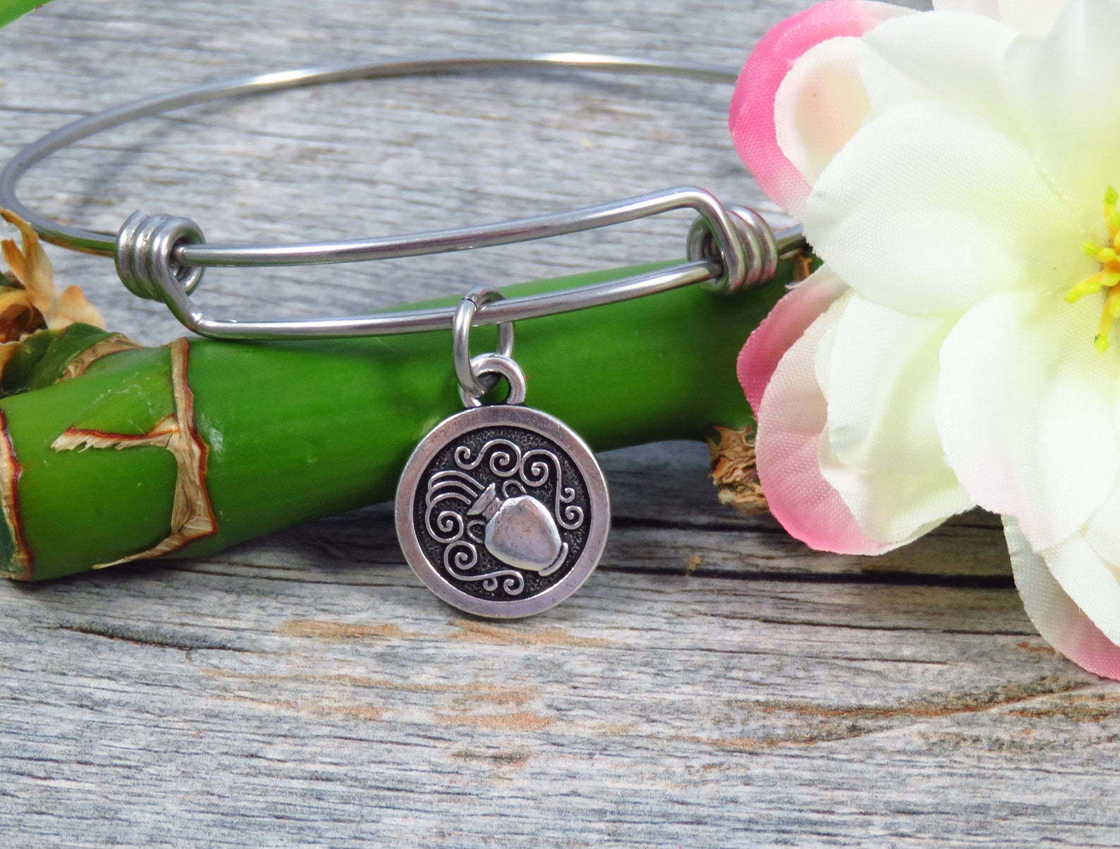 Aquarius Zodiac Charm Bangle