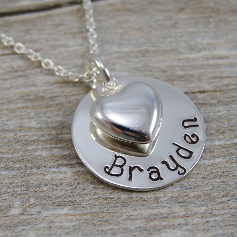 Hand Stamped Jewelry Personalized Jewelry Sterling Silver Etsy