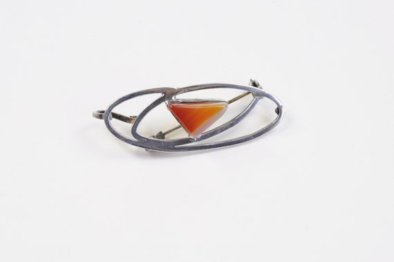 Vintage Danish Sterling Silver Brooch & Pendant wi