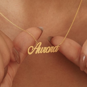 Dainty Name Necklace in 14k Gold, Custom Name Necklace for Women, Personalized Name Necklace, Perfect Gift for Her, Mom, Wife, Birthday Gift