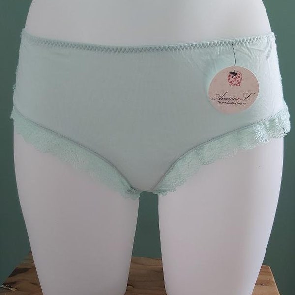 shorty coton vert eau taille 38