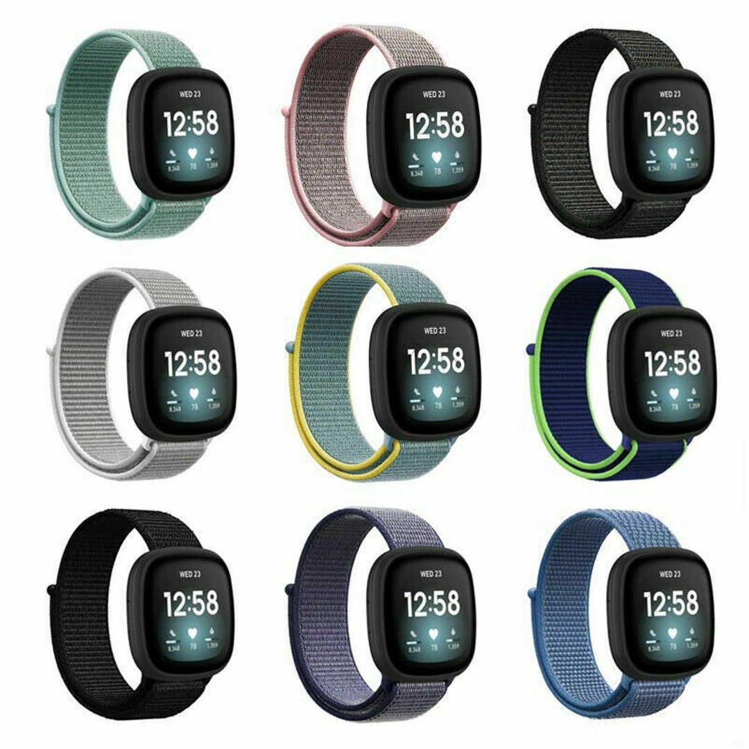 Nylon Fabric Wristwatch Strap for Fitbit Versa 3 / 4 Sense