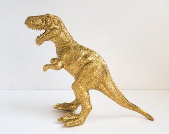 T Rex Decoration: Gold Figure, Fun Tyrannosaurus Rex Gift for Dinosaur Lover