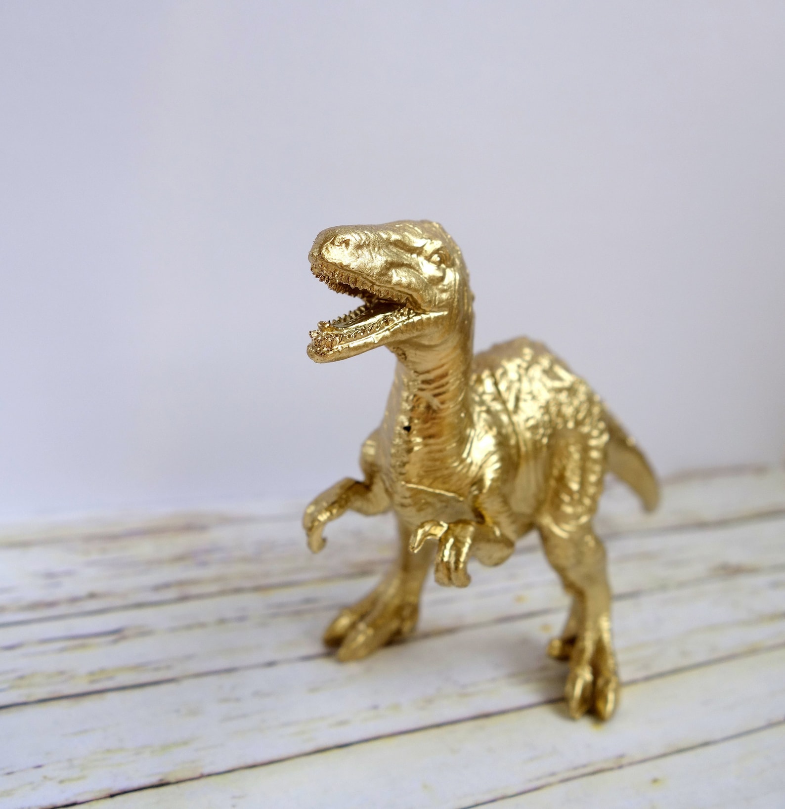 Gold TRex dinosaur ornament fun home decor or alternative Etsy