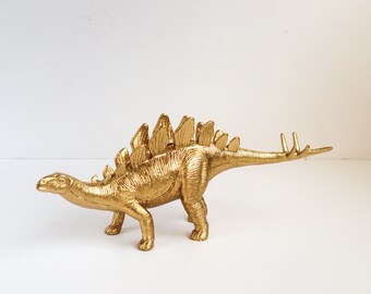 Gold Stegosaurus Dinosaur Ornament: Science / Palaeontologist Father's Day Gift