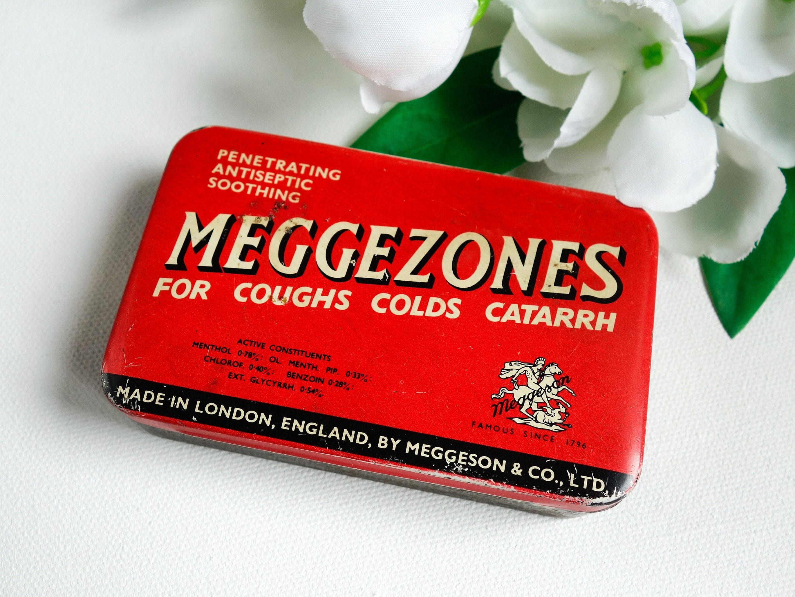 French Cough Candy Box ,vintage 1960, Pulmoll Box,collectible BOX 