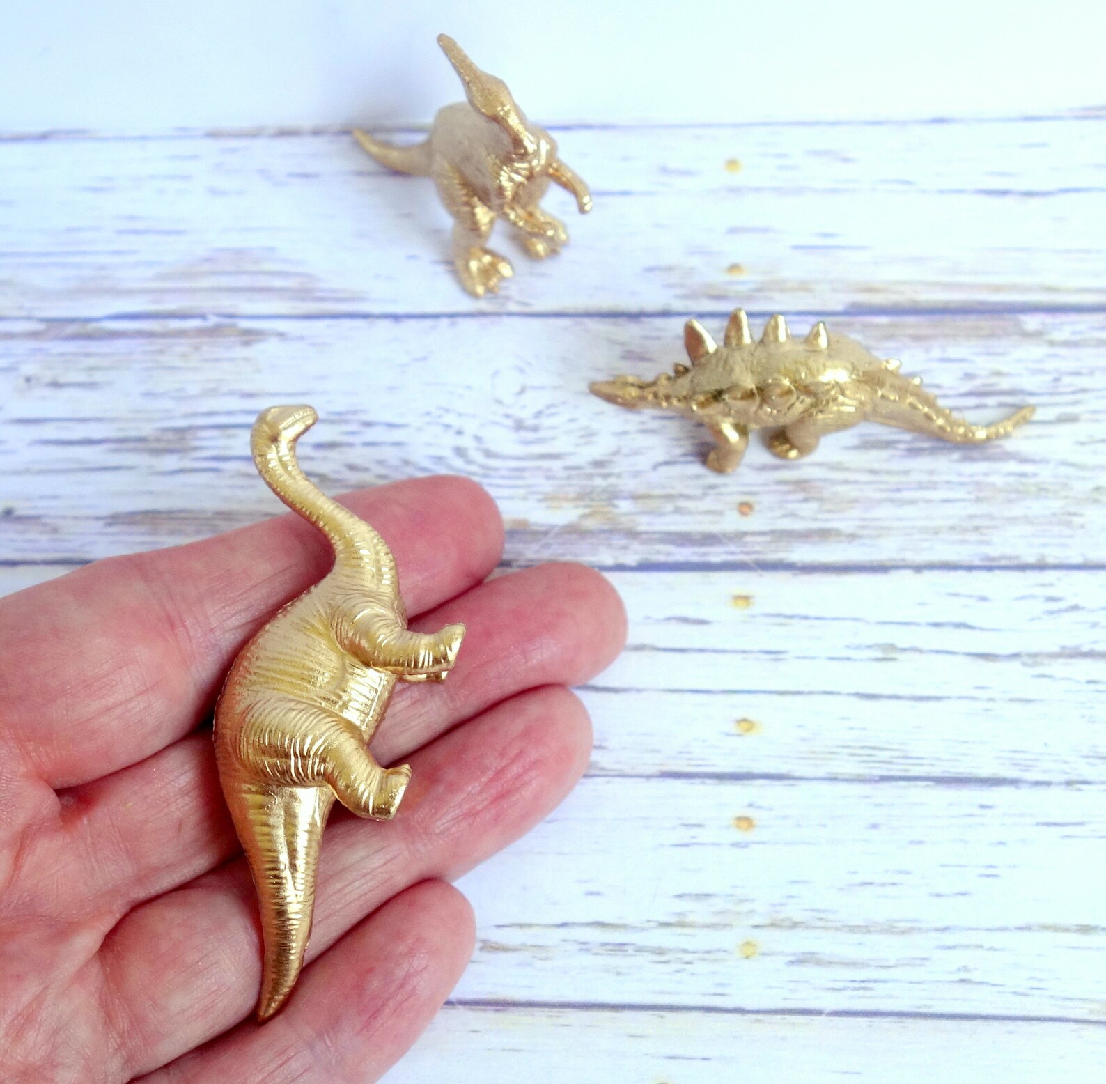 50 mini gold dinosaur ornaments fun wedding favours or party Etsy