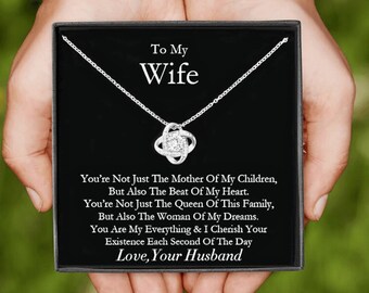 To My Wife Necklace Gift For Wife Gift Ideas Jewellery Wife Birthday Gift Anniversary, Wedding Gift For My Wife Christmas Gift Necklace Gift