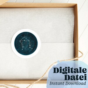 Geschenk-Anhänger Tierkreiszeichen "ZODIAC", Digitales Produkt zum selbst ausdrucken, zum Verschönern für Astrologiefans