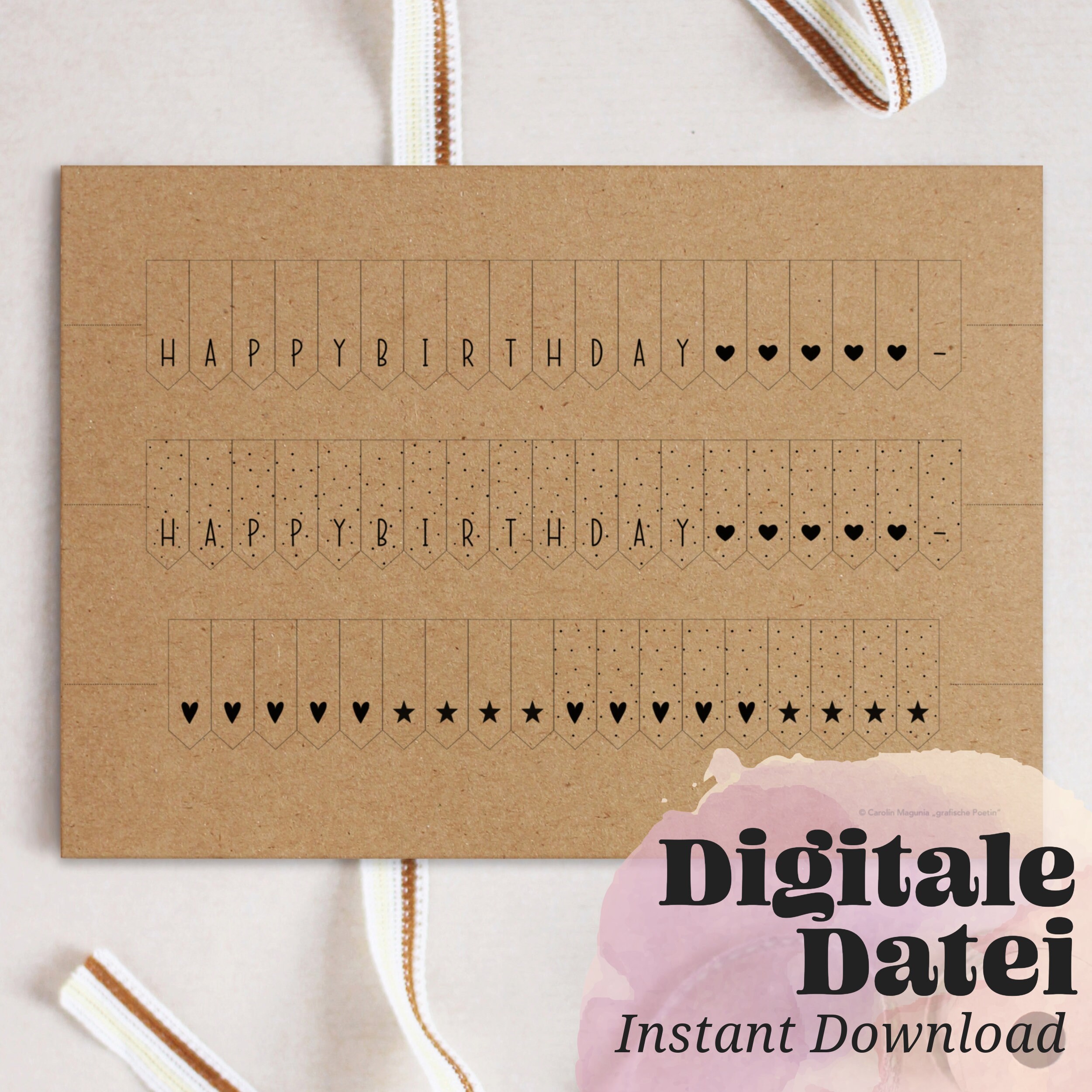 Uorbmaio Happy Birthday Wimpelkette Mit Personalisierbarem Namen – DIY Geburtstagsbanner