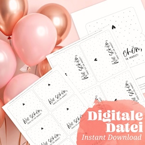 Chiusura per borsa stampabile "Che bello che tu fossi lì" fai da te come regalo di ringraziamento. Alette per borse stampabili per sacchetti regalo a forma di cuore.