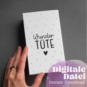 Modèle d'impression de sac en papier sac surprise imprimable DIY pour anniversaire Noël cadeau DIY en guise de remerciement emballage cadeau souvenir