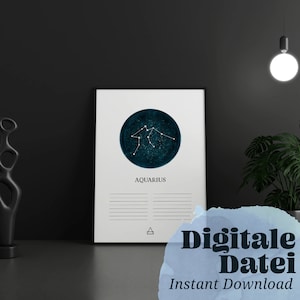 Birthday Calendar Zodiac Astrology "ZODIAC" Printable to print yourself