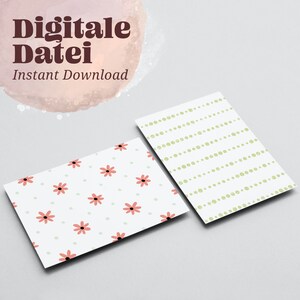 6 modèles d'impression d'enveloppes design, "MOTIFS COLORÉS" imprimables à imprimer soi-même, adaptés aux cartes postales et de vœux A6
