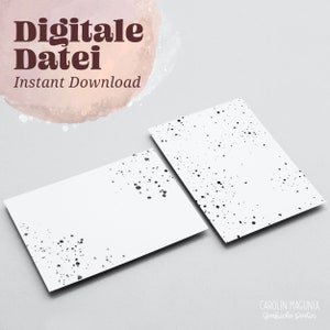 6 modèles d'impression d'enveloppes design, "MOTIFS NOIR" imprimables à imprimer soi-même, adaptés aux cartes postales et de vœux A6