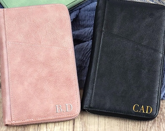 Personalisierte Leder Familie Reisebrieftasche, 5 Passhalter, RFID Passport Brieftasche, Passport Organizer, Reisegeschenk für Papa / Mann / Ihn