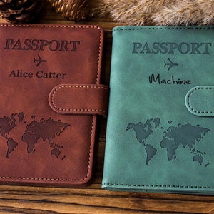 Capa para passaporte personalizada, presente de viagem, presente de padrinho de casamento, presente de viagem para padrinho de casamento, presente para pai, carteira para passaporte