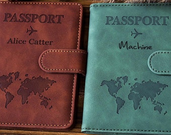 Custom Passport Case Passport Cover,Travel Gift,Wedding Best man Bridesmaid Groomsman Gift Wedding Travel Gift,Gift for Dad,Passport Wallet