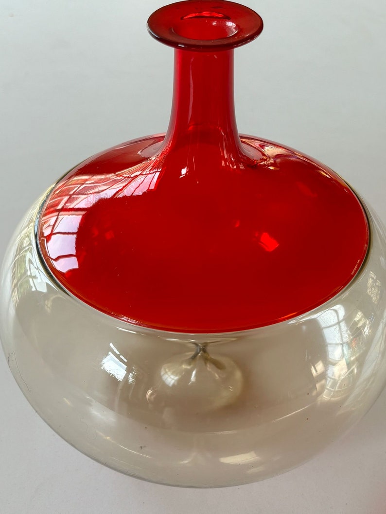 Vase vintage en verre d'art de Murano 'Bolle' par Tapio Wirkkala pour Venini image 1